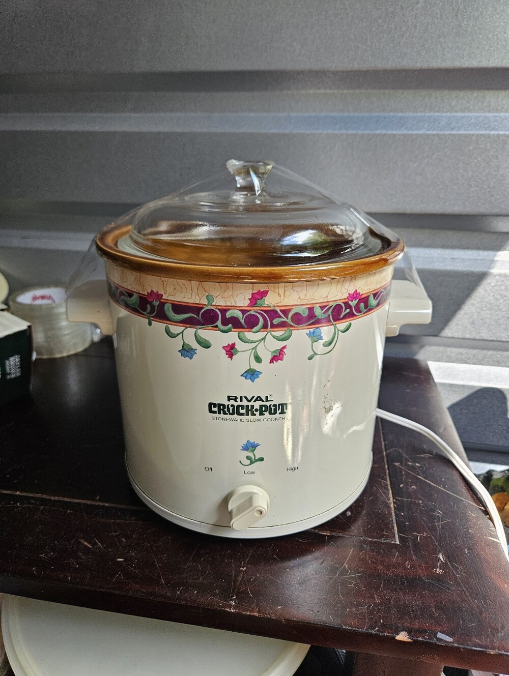 Rival Crock Pot Model 3150 3.5 Quart Grapevine Slow Cooker Tested&Works Vintage